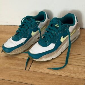 Nike Teal, White & Pale Yellow Air Max Sneakers